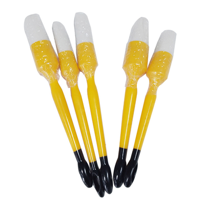 Manche jaune Boar Bristle brosse de nettoyage de voiture brosse de détails de voiture 5 pièces ensemble