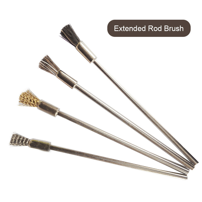 Matériau personnalisé en acier inoxydable cuivre brosses de cheveux de cheval brosses en fil de fer avec bâton