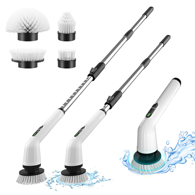 Pinceau de nettoyage électrique multifonctionnel Longue poignée Retractible Outil de nettoyage imperméable à l'eau Maison plancher Cuisine salle de bain