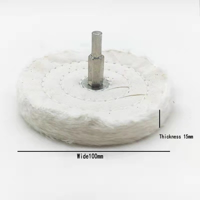 Les brosses de nettoyage industrielles de pilou blanc T ont formé la roue de polissage de tissu de coton
