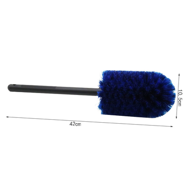 Utilisation multi de cheveux de voiture de roue de nettoyage de brosse poignée molle bleue d'outil de longue