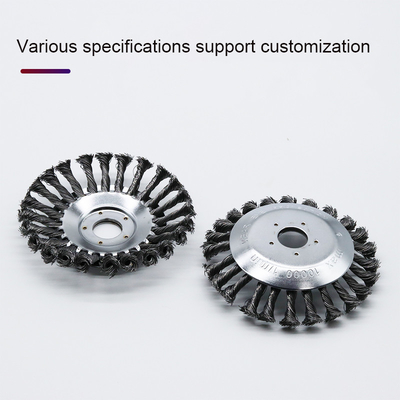 La tasse de roue de fil a tordu la brosse de fil d'acier de noeud adaptée aux besoins du client