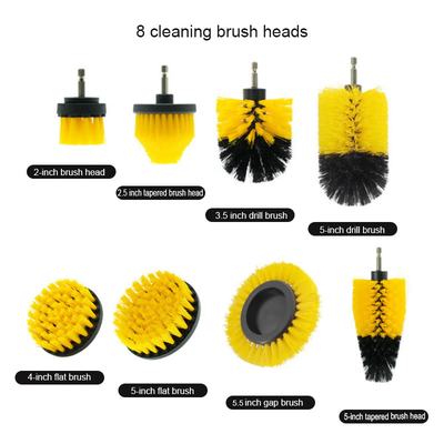 Brosse de lecture de nettoyage de perceuse pour les surfaces de nettoyage de lavage de salle de bains de roue de voiture