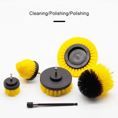 les attachements de brosse de nettoyage de la perceuse 6pcs ont placé avec prolongent le long attachement