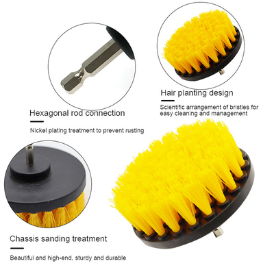 les attachements de brosse de nettoyage de la perceuse 6pcs ont placé avec prolongent le long attachement