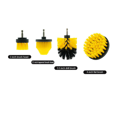 l'attachement de brosse de nettoyage de la perceuse 4Pcs a placé le kit de brosse d'épurateur de puissance de voiture