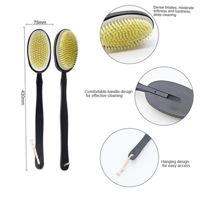 Brosse à douche en bois exfoliant le corps pour le bain au masseur