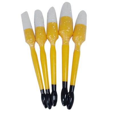 Manche jaune Boar Bristle brosse de nettoyage de voiture brosse de détails de voiture 5 pièces ensemble