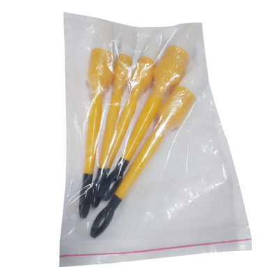 Manche jaune Boar Bristle brosse de nettoyage de voiture brosse de détails de voiture 5 pièces ensemble