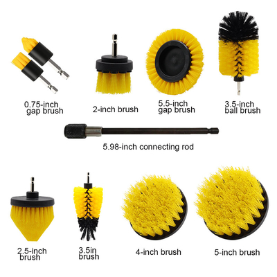 10Pcs de nettoyage de la perceuse à brosse ensemble d'attachement de brosse à brosse ménagère Kit de perceuse pour cuisine