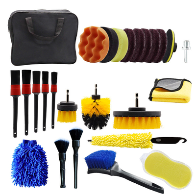 26 pièces de kit de détails de voiture intérieur et extérieur kit d'outils de voiture