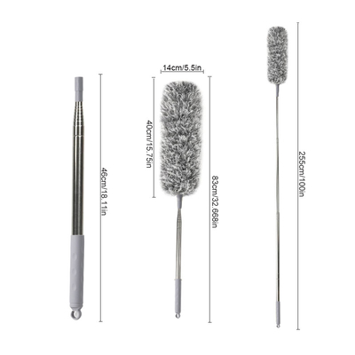 Extra longs ventilateur de plafond de nettoyage volets de poussière en microfibre brosse avec poteau extensible