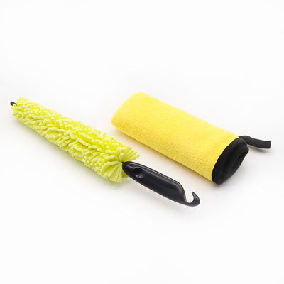 Manche en plastique brosse de nettoyage de véhicule roue de voiture brosse de lavage de voiture outil d'éponge de lavage