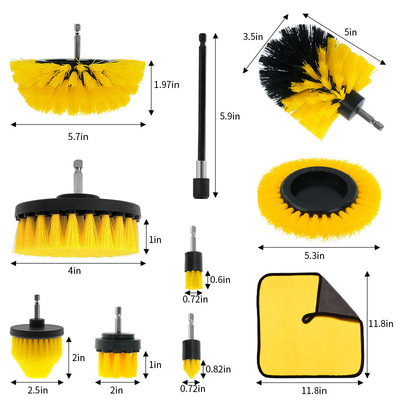 10pcs Forage de nettoyage pour pinceau ensemble d'attachement de pinceau ménager kit de forage pour cuisine