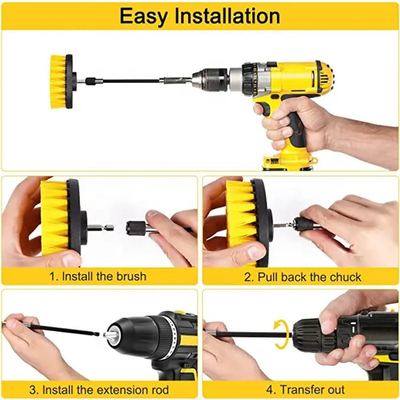 Matériau de brossage électrique de broche de nettoyage 9pcs