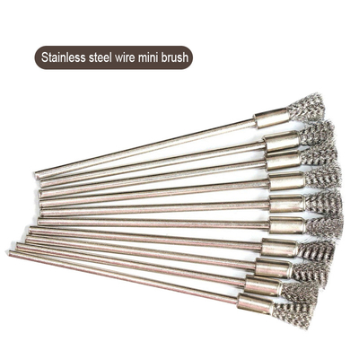 Matériau personnalisé en acier inoxydable cuivre brosses de cheveux de cheval brosses en fil de fer avec bâton
