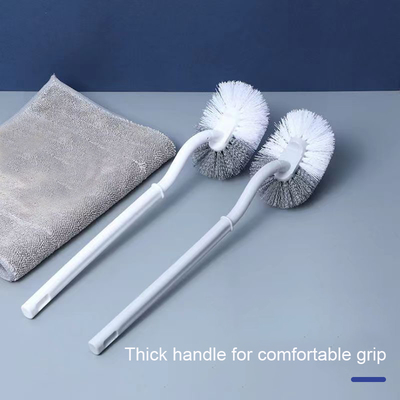 Longue poignée Nettoyer Pas de coin mort Brosse toilette ménagère Mural suspendu Et cheveux doux Poignée en forme de S