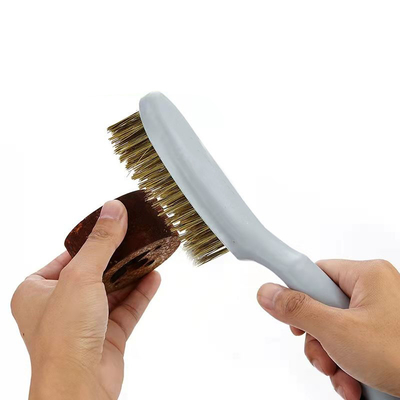 Manche en plastique Nettoyer le métal La saleté Jouer en acier inoxydable Nettoyage industriel de la brosse en acier
