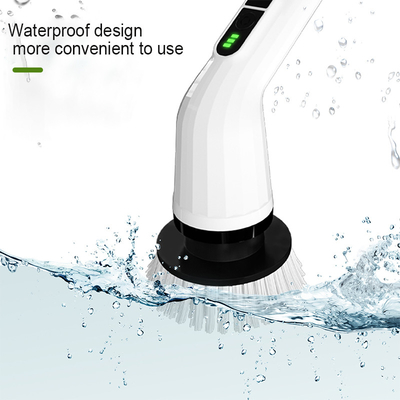 Pinceau de nettoyage électrique multifonctionnel Longue poignée Retractible Outil de nettoyage imperméable à l'eau Maison plancher Cuisine salle de bain