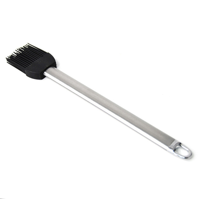 Pinceau de barbecue en silicone résistant aux températures élevées Manche en acier inoxydable Pinceau à huile de boulangerie Pinceau à gril BBQ Pinceau à griller