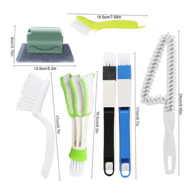 7pcs Pinceau de nettoyage de fenêtre multifonctionnel Pad de nettoyage de ménage Outils de nettoyage