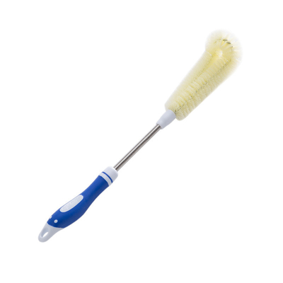 Pas de pinceau à tasse sans fin propre à main longue bouteille en forme de L propre à la brosse ménagère détaillée à la brosse de lavage de tasse